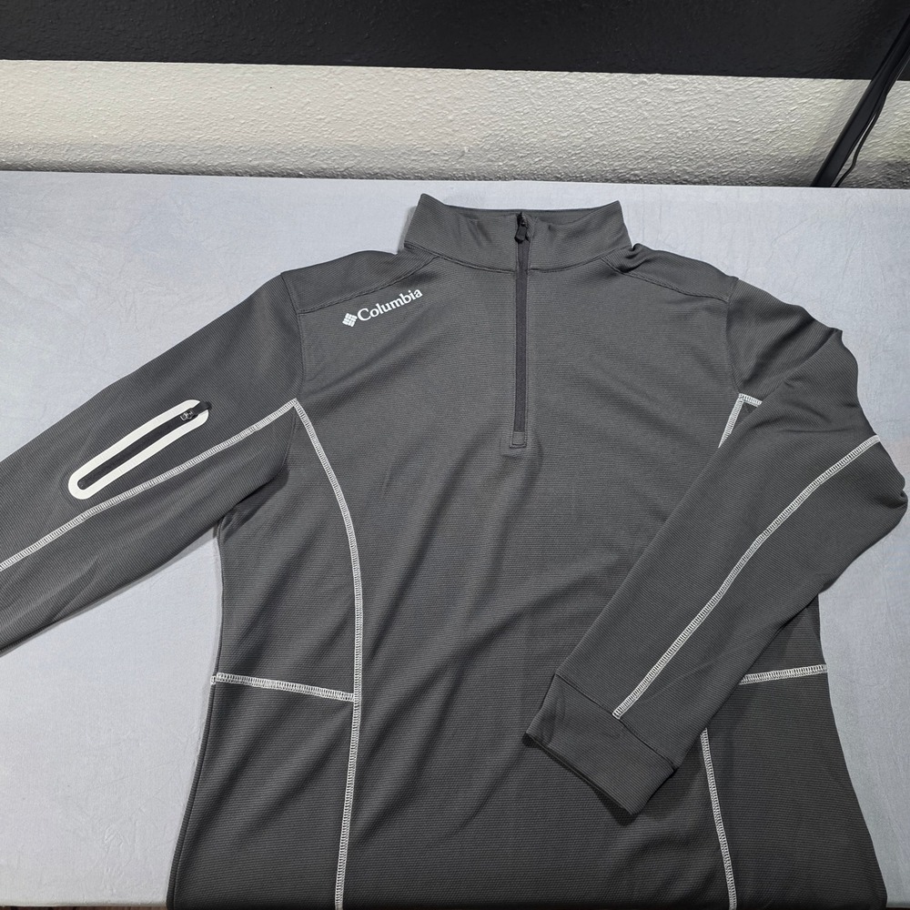 Columbia Golf Womens XL Gray Quarter Zip Pullover Long Sleeve Active‎ RN138859